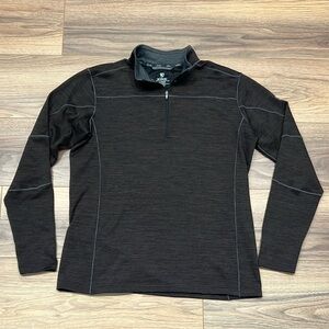 Kuhl Ryzer 1/4 Zip in Black Coffee Brown Size Large